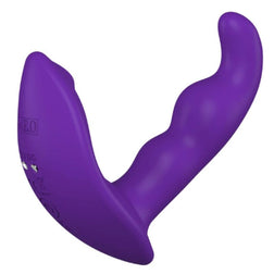 SHEEO vibrating rotating anal stimulator with remote control, purple