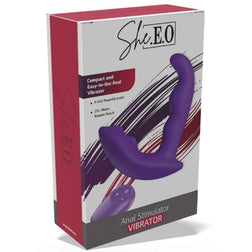 SHEEO vibrating rotating anal stimulator with remote control, purple