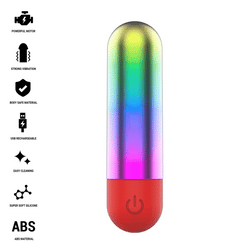 Mini vibro balle Debbie arc-en-ciel.