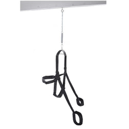 Black Fantasy sex swing in black nylon.