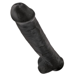 KING COCK REALISTIC DILDO WITH TESTICLES 38 CM BLACK
