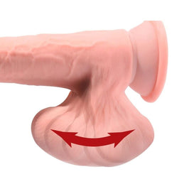 KING COCK PLUS REALISTIC DILDO TRIPLE DENSITY WITH MOVABLE TESTICLES 23 CM FLESH