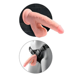 KING COCK PLUS REALISTIC DILDO TRIPLE DENSITY WITH MOVABLE TESTICLES 23 CM FLESH