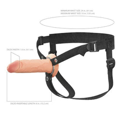 FANTASY X-TENSIONS ELITE HOLLOW SILICONE STRAP-ON 152 CM