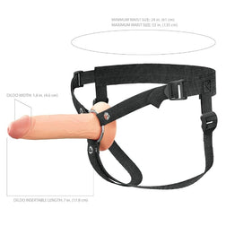 FANTASY X TENSIONS ELITE HOLLOW SILICONE STRAP-ON 203 CM