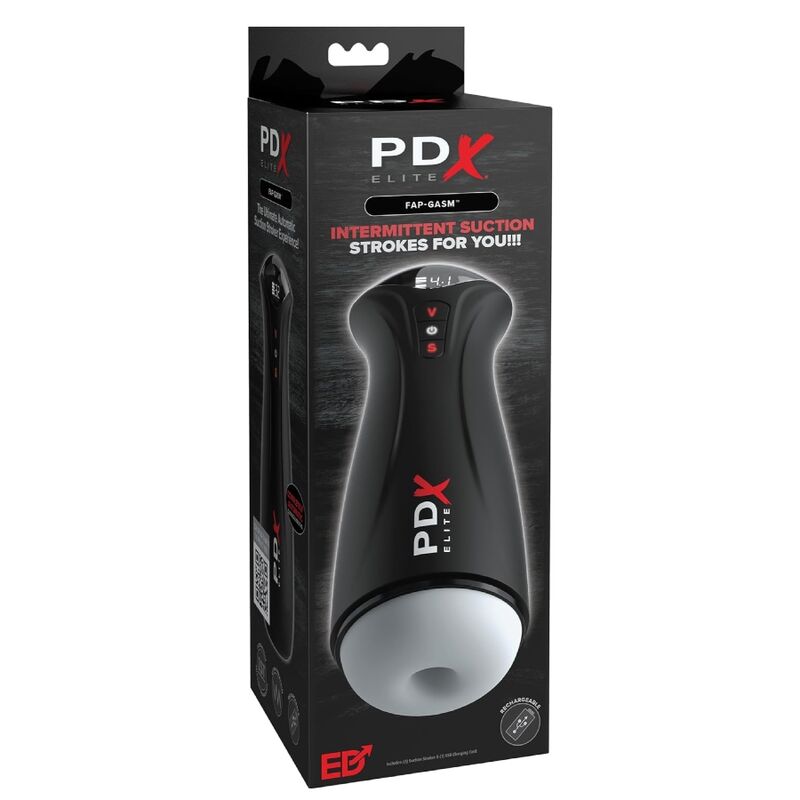 PDX ELITE MASTURBATEUR MASCULIN TRANSPARENT FAP GASM AVEC SUCCION INTERMITTENTE
