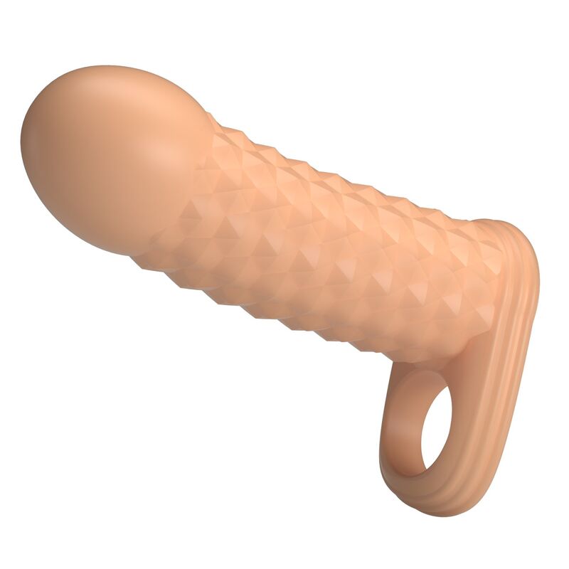 Angled view of the Wolfram sleeve with its rounded tip and faceted body