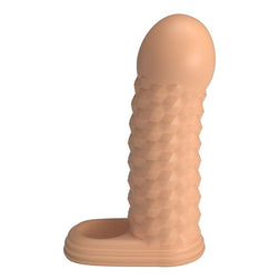 Wolfram sleeve standing upright, with a smooth rounded tip and faceted body