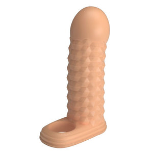 Side view of the flesh-coloured Wolfram sleeve and its retaining ring