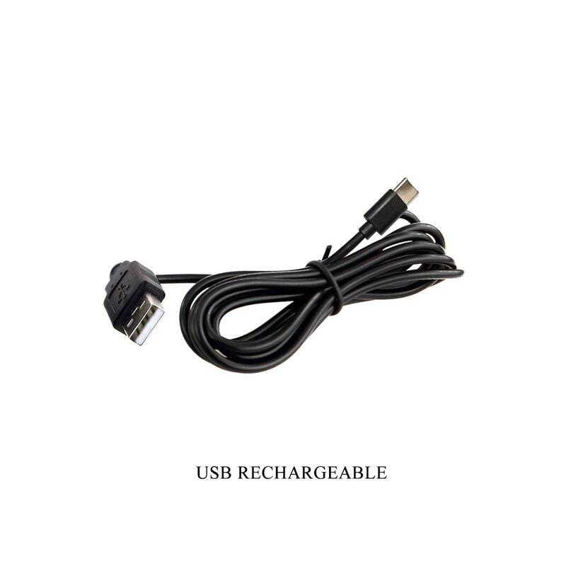 Black USB-A to USB-C cable for charging the Vito