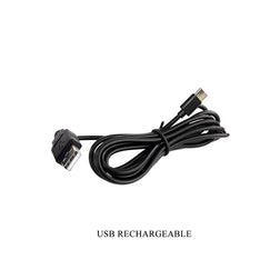 Black USB-A to USB-C cable for charging the Vito