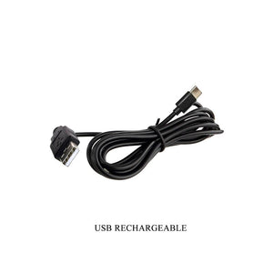 Black USB-A to USB-C cable for charging the Vito