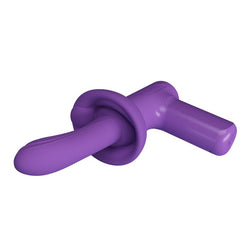 Purple Vito seen from three quarters with handle and wide base