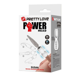 Boîte Susan Power Head indiquant des têtes de wand compatibles de 40 à 50 mm