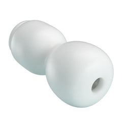 Embout Susan blanc translucide avec grande ouverture de fixation et petite ouverture du masturbateur