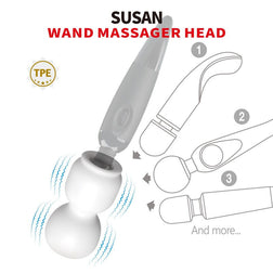 Illustration du Susan en TPE à monter sur différentes formes de têtes de wand