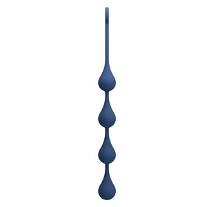 Chapelet anal Waterdrop L bleu profil complet sur fond blanc