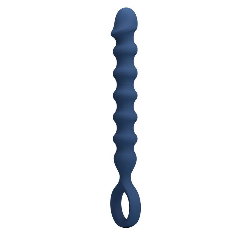 Profilansicht: blaue George-Analkette auf weißem Hintergrund