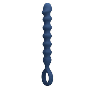 Profilansicht: blaue George-Analkette auf weißem Hintergrund