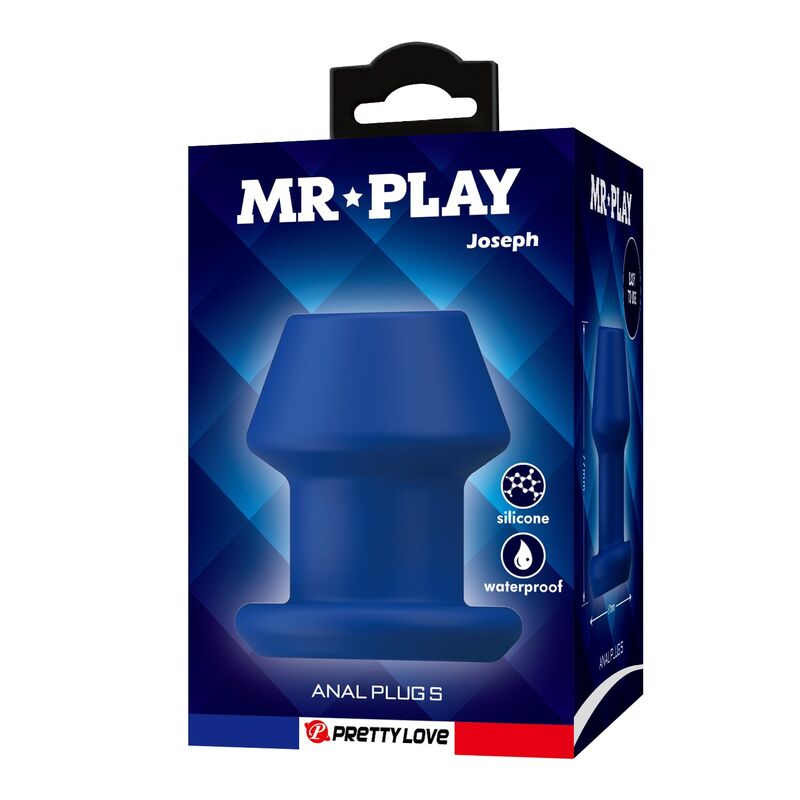 MR PLAY JACK BLEU PLUG ANAL CREUX EN SILICONE TAILLE S