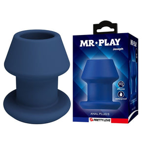 MR PLAY JACK BLEU PLUG ANAL CREUX EN SILICONE TAILLE S