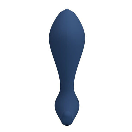 Masseur de prostate Bill bleu profil complet sur fond blanc