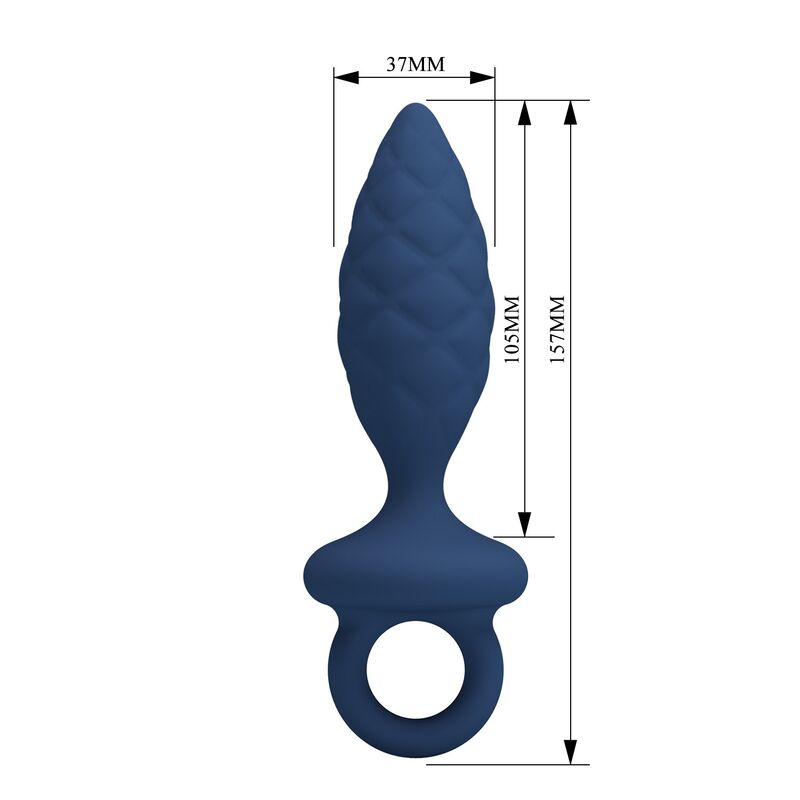 MR PLAY PLUG ANAL TEXTURE AVEC ANNEAU BLEU L