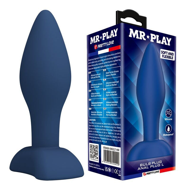 MR PLAY PLUG ANAL CONIQUE EN SILICONE BLEU L