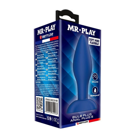 Plug anal Bulb S bleu boîte et présentation du produit