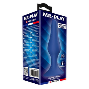 MR PLAY PLUG ANAL EN SILICONE SLIM BLEU L