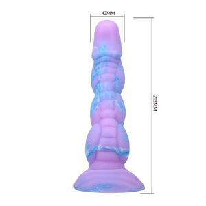 Schéma coté du gode Alien avec ses dimensions en millimètres