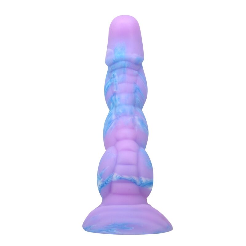 Gode Alien de face, courbure du fût et marbrures bleues