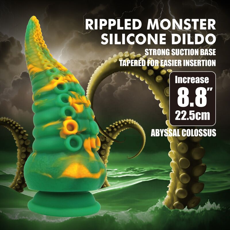 Visuel Power Monsters Abyssal Colossus : le tentacule vert face à des tentacules géants