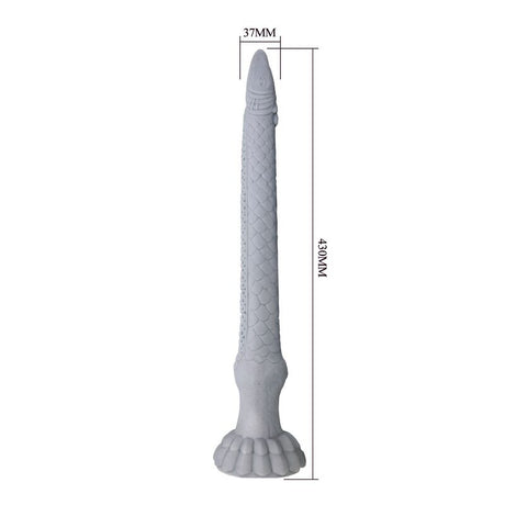 Schéma coté du Basilisk affichant 430 mm de longueur totale et une cote de 37 mm près de la tête