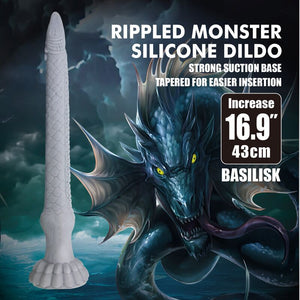 Visuel Power Monsters Basilisk avec créature fantastique, longueur 43 cm et mention de la base ventouse