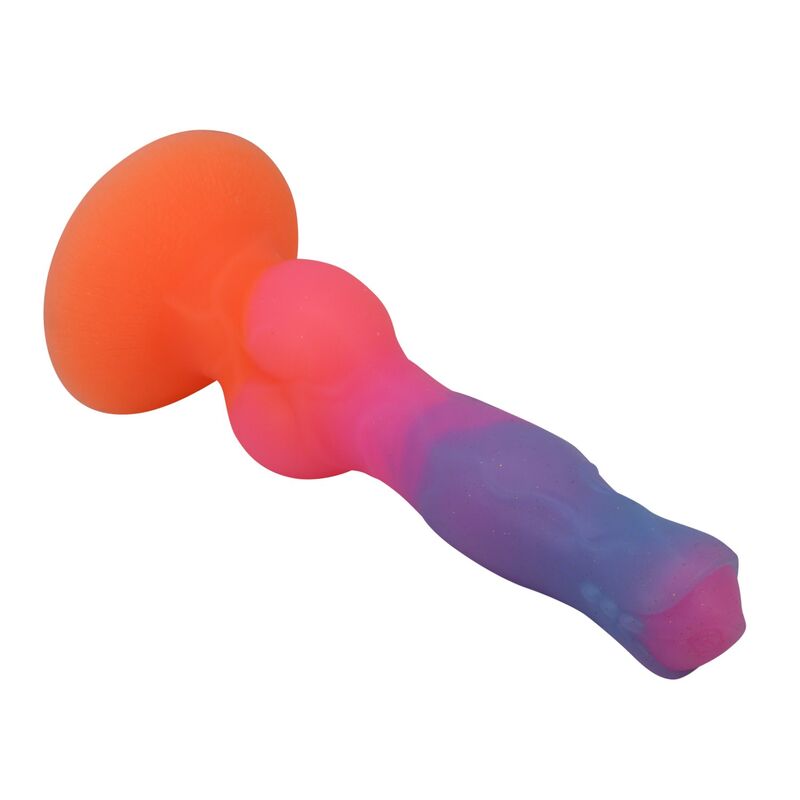 Liegender Dildo Hercules mit gewelltem Schaft und Wölbung von 6,3 cm