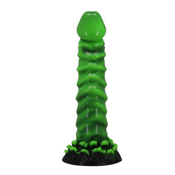 Gode Manticore de face, bourrelet spiralé vert et gland bulbeux