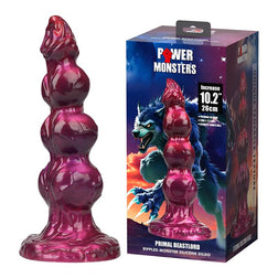 Gode monstre Primal Beastlord 26 cm posé à côté de sa boîte Power Monsters