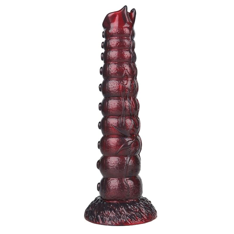 Gode Voidclaw Brute dressé, corps annelé couvert de ventouses et base ventouse