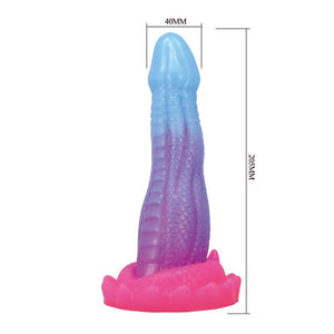 Schéma coté du gode Void Python : 205 mm de hauteur, 40 mm de diamètre