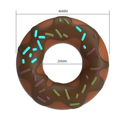 Super Donut Penisring aus Silikon in Braun — Maße 46 und 20 mm