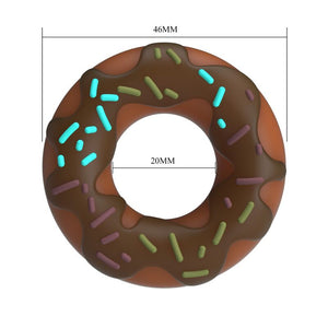 Super Donut Penisring aus Silikon in Braun — Maße 46 und 20 mm