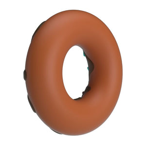 Super Donut Penisring aus Silikon in Braun — Seitenansicht