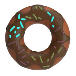 Super Donut Penisring aus Silikon in Braun — Vorderansicht