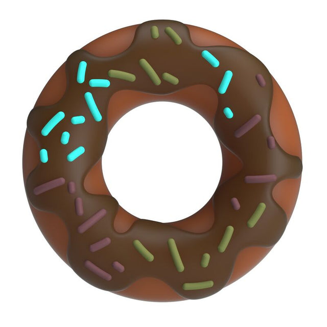 Super Donut Penisring aus Silikon in Braun — Vorderansicht