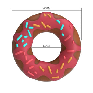 Super Donut Penisring aus Silikon in Rosa — Maße 46 und 20 mm