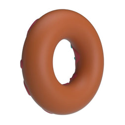 Super Donut Penisring aus Silikon in Rosa — Seitenansicht