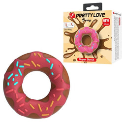 Super Donut Penisring aus Silikon in Rosa — Pretty Love Verpackung