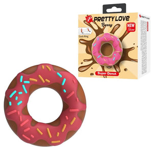 Super Donut Penisring aus Silikon in Rosa — Pretty Love Verpackung