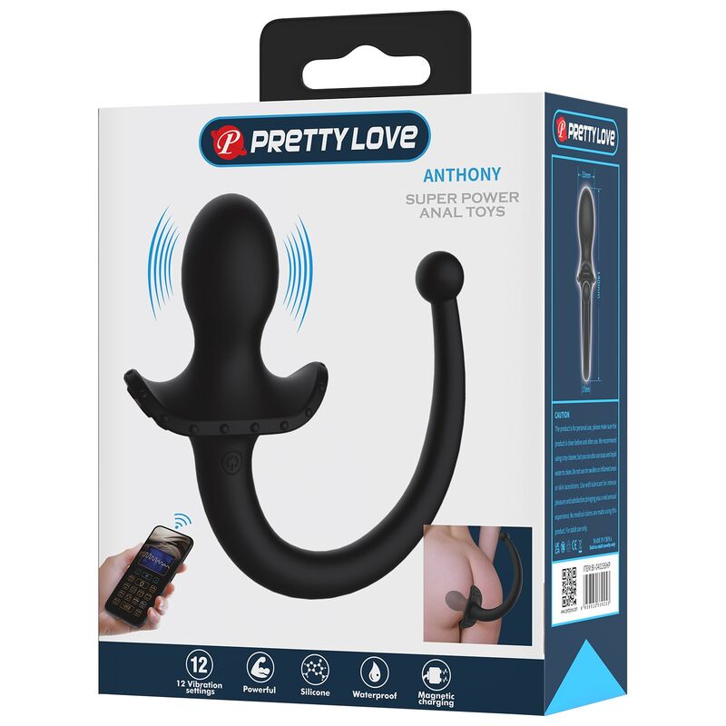 Pretty Love Anthony Box mit schwarzem vernetztem Massager